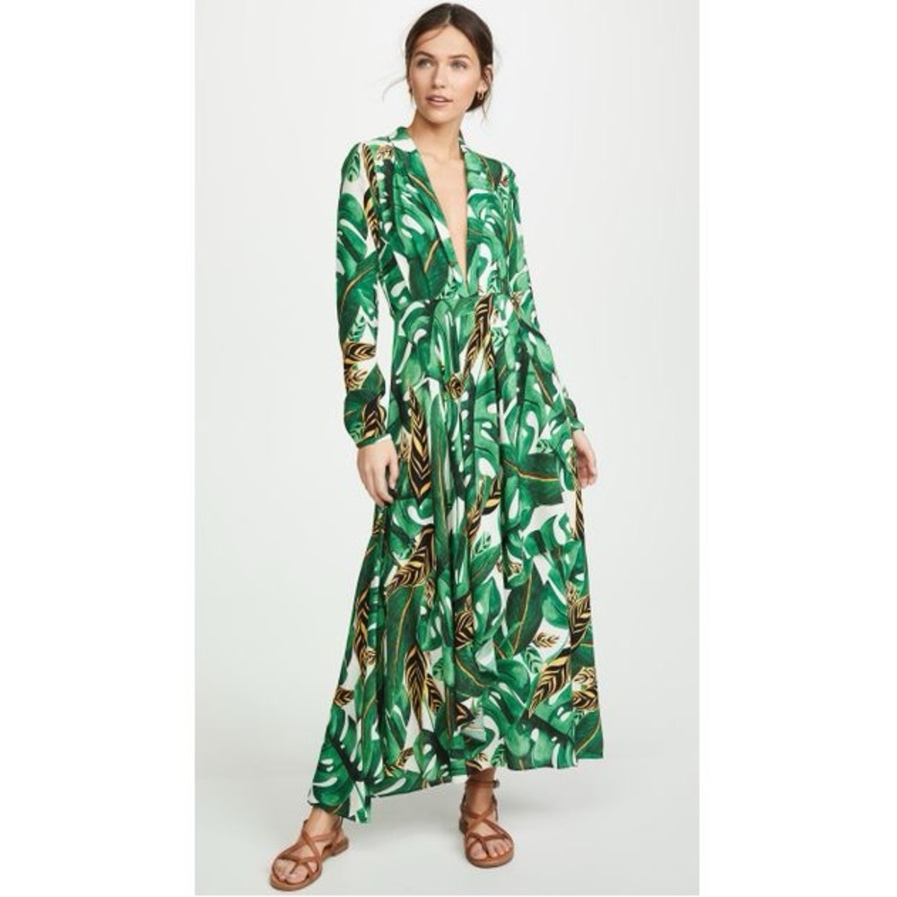 Farm Rio Max Amazonia Long Sleeve Dress